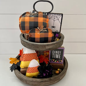 Fall & Halloween Fabric Tray Fillers | Set of 2