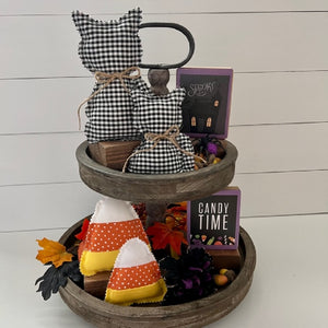 Fall & Halloween Fabric Tray Fillers | Set of 2