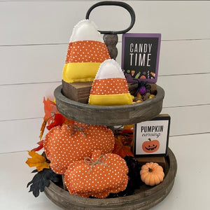 Fall & Halloween Fabric Tray Fillers | Set of 2