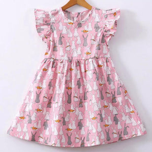 Whimsical Bunny Print Dress