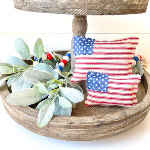 Patriotic Stars & Flags Tray Fillers | Set of 2