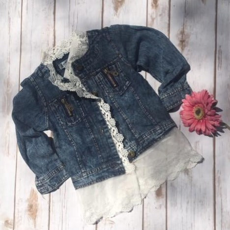 Toddler Lace Denim Jacket